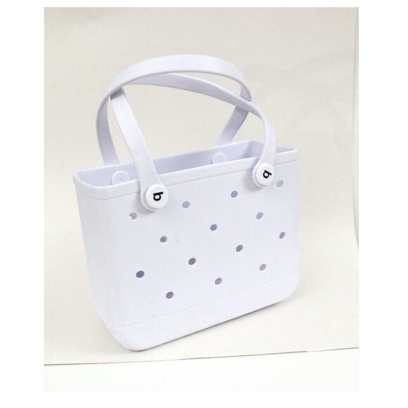 Baby ( Bogg style ) Bag in Bright Coral - 15" W x 13" H x 5.25" D - NEW - Picture 2 of 5